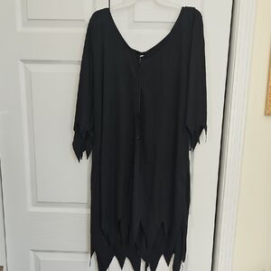 Black Gothic Dress with Jagged Hem